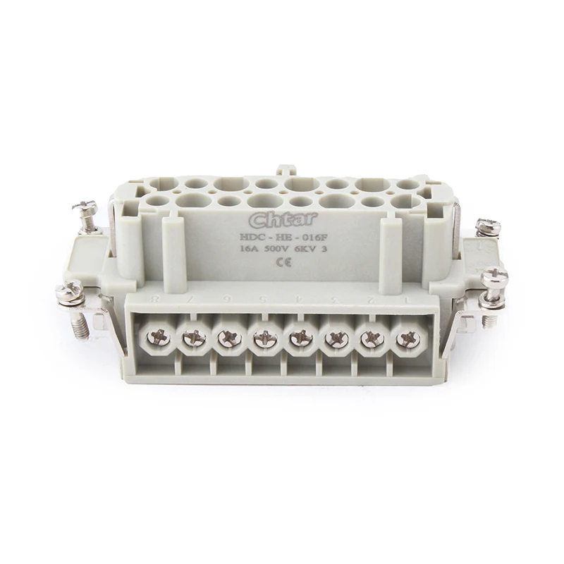 Conector para serviço pesado com inserção de 16 pinos M/F